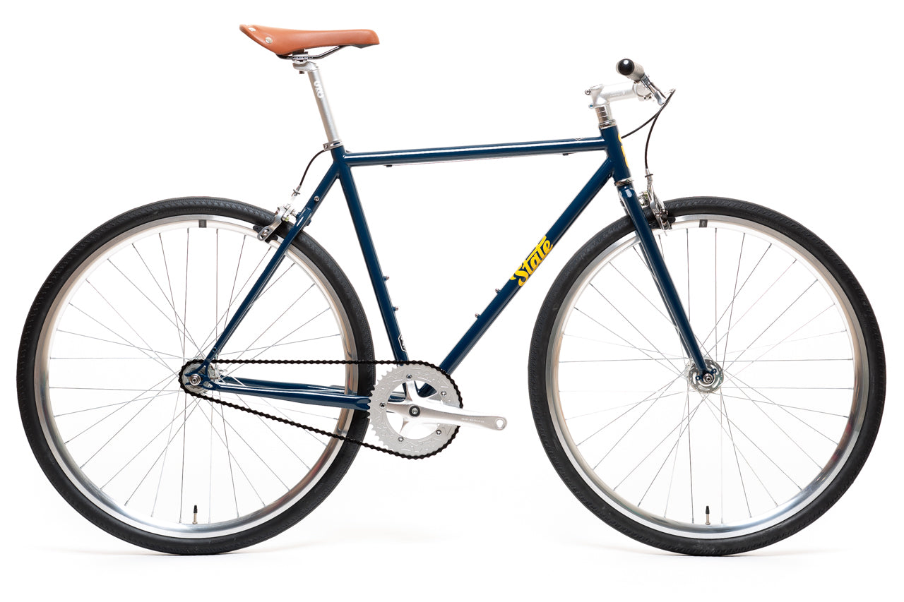 4130 - Navy / Gold – (Fixed Gear / Single-Speed)