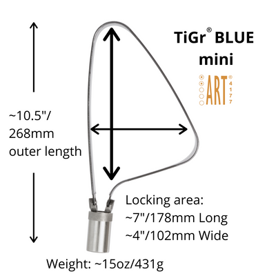TiGr BLUE mini – blue steel mini ulock: strong, lightweight, certified bicycle security by TiGr Lock