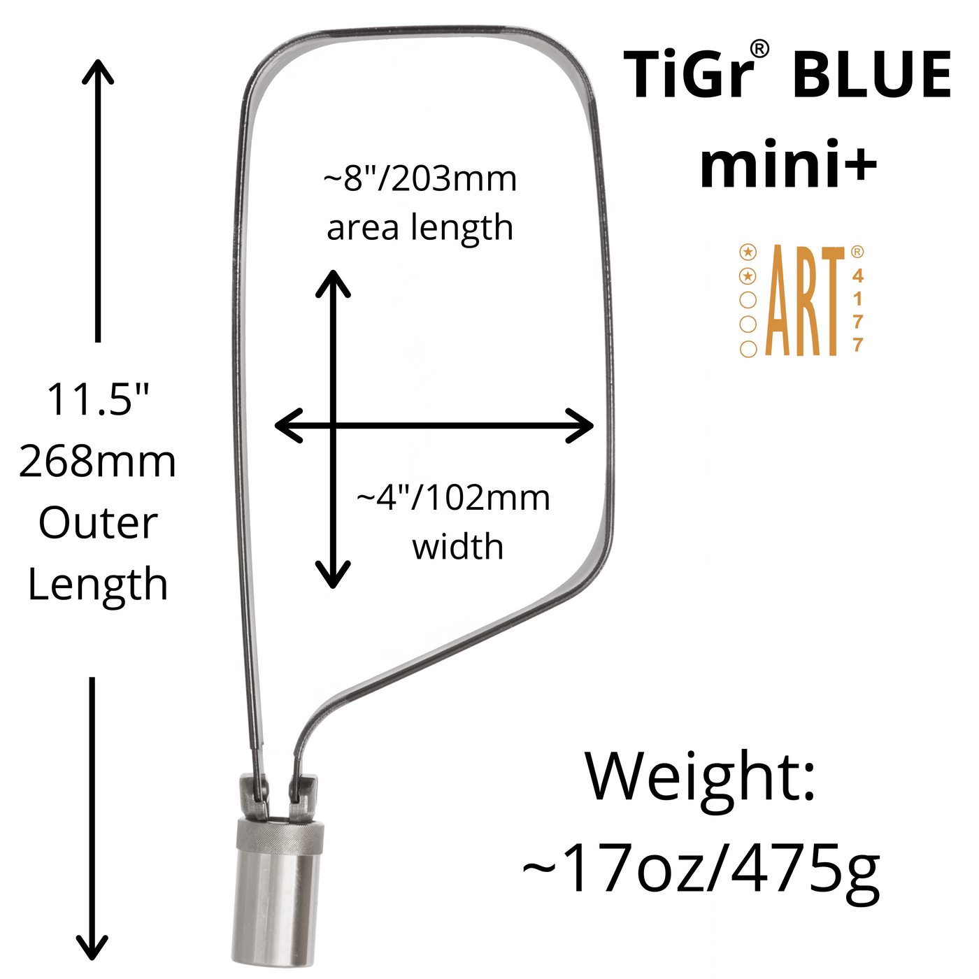 TiGr BLUE mini+  high carbon blue steel u-lock: strong, lightweight, certified bicycle security by TiGr Lock