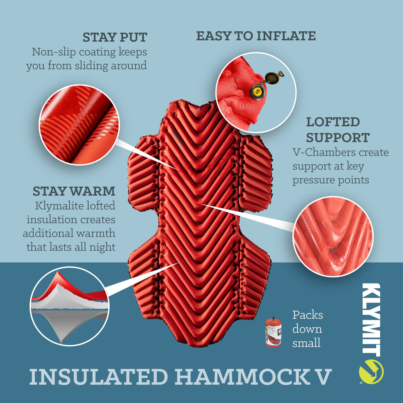 Insulated Hammock V by Klymit - Peak Outdoors - Klymit -